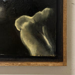 1950s Noir Chiaroscuro Oil Portrait Painting of a Mysterious Man
