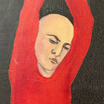 1960s Surrealist Oil Painting of Three Marionette Dancers | Schrenzel |