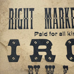 19th Century Scrap Iron Broadside Sign | Hustler Wisconsin