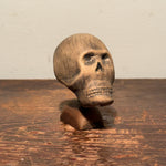 1940s Wood Skull Sculpture of Memento Mori | Minneapolis Folk Art