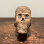 1940s Wood Skull Sculpture of Memento Mori | Minneapolis Folk Art