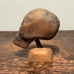 1940s Wood Skull Sculpture of Memento Mori | Minneapolis Folk Art