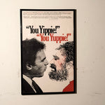 1980s Abbie Hoffman Debate Poster | Yippie Vs Yuppie | 1985 Chicago Learning Annex | Abbie Hoffman | Jerry Rubin | Counterculture Political