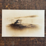Antique RPPC Pusher Biplane Postcard with Eyewitness Message
