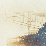 Antique RPPC Pusher Biplane Postcard with Eyewitness Message