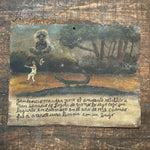 Rare 1920s Ex Voto Tin Retablo of a Man Attacked by Alligator after Cleansing by Sorcerer - Early 1900s Mexican Folk Art - Rare Unique Artwork