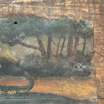 1920s Ex Voto Tin Retablo of Alligator Attack | Cleansing by Sorcerer