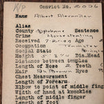 19th Century Prison Mugshot & Data Card | Walla Walla