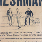 1920s College Rules Broadside Poster for Freshman