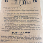 1920s College Rules Broadside Poster for Freshman