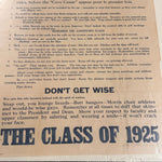 1920s College Rules Broadside Poster for Freshman