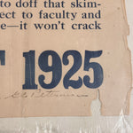 1920s College Rules Broadside Poster for Freshman