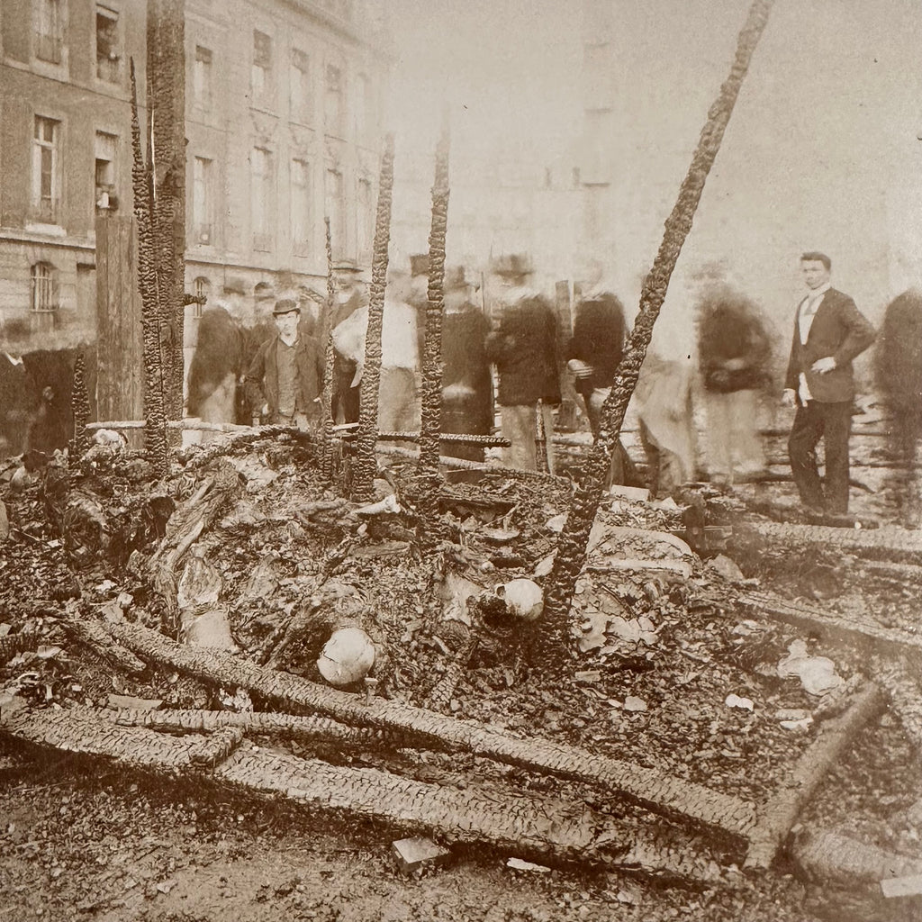 Antique Photograph of Charity Bazaar Fire in Paris 1897 - Late 1800s Tragedy  - Rare Unusual French History - Historical Photography