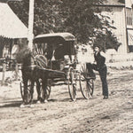 1800s Cabinet Card of Gang of Barefoot Kids on Main Street | 1884