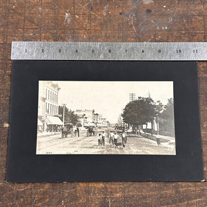 1800s Cabinet Card of Gang of Barefoot Kids on Main Street | 1884