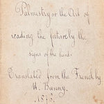 1800s Occult Handwritten Translation of Palmistry Physiognomy Astrology