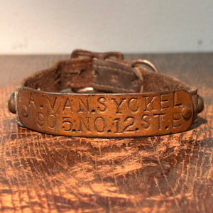 Antique Dog Collar with New Jersey History | A. Van Syckel