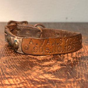 Antique Dog Collar with New Jersey History | A. Van Syckel