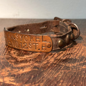 Antique Dog Collar with New Jersey History | A. Van Syckel
