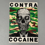 Robbie Canal Contra Cocaine Poster with Camouflage Skull | AS IS
