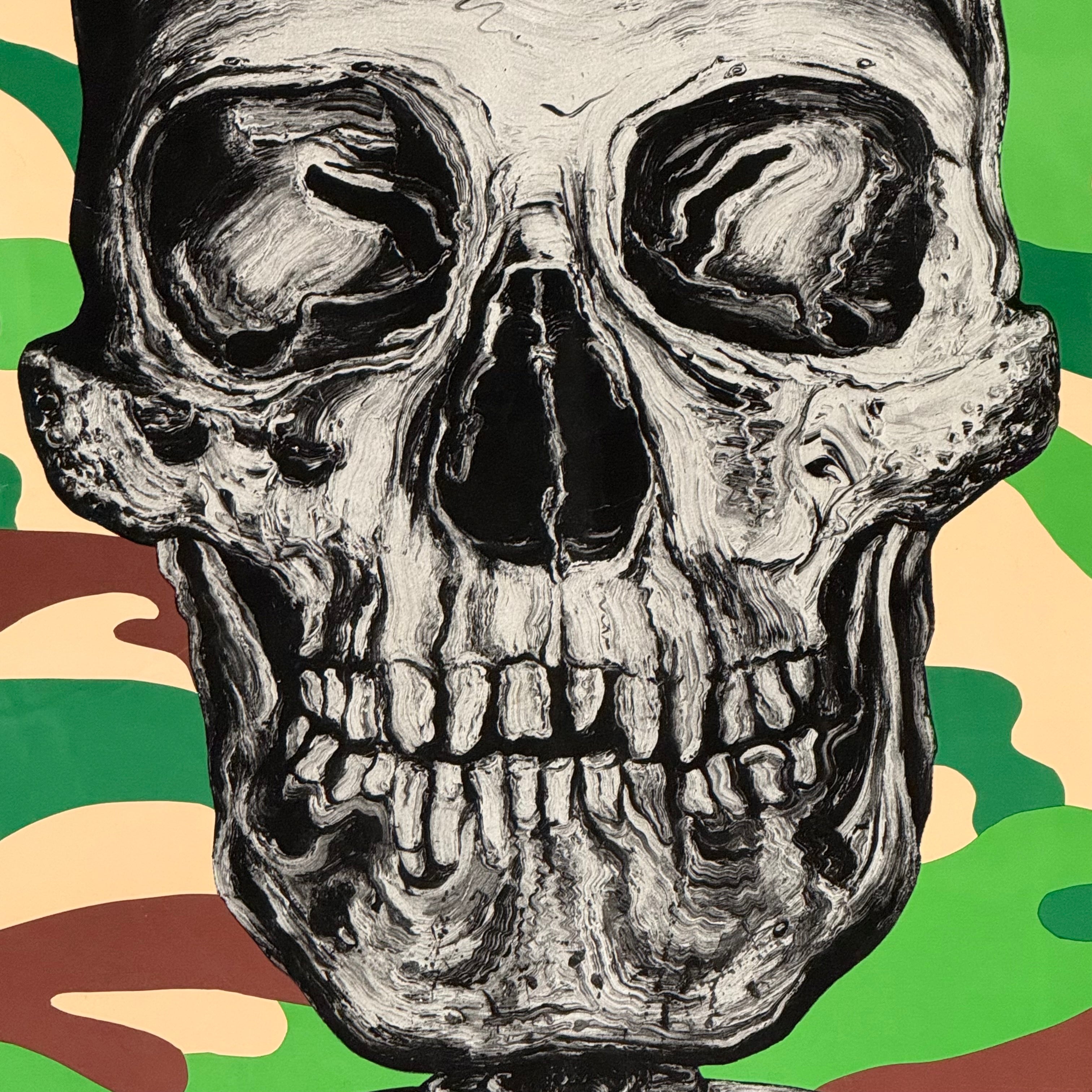 Robbie Canal Contra Cocaine Poster with Camouflage Skull | AS IS