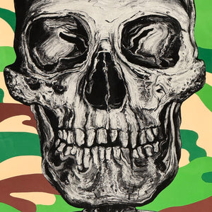 Robbie Canal Contra Cocaine Poster with Camouflage Skull | AS IS