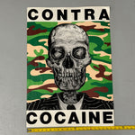 Robbie Canal Contra Cocaine Poster with Camouflage Skull | AS IS