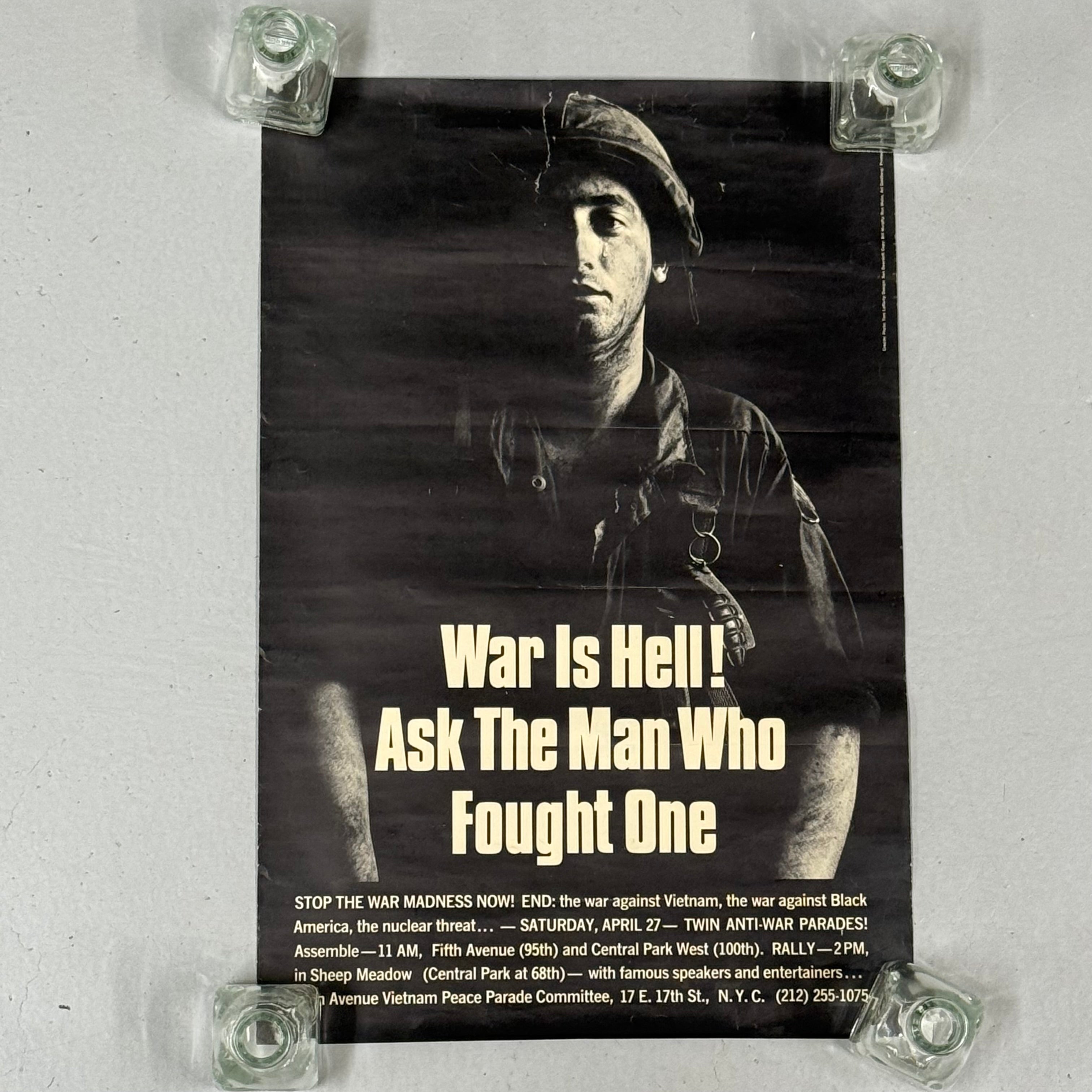1960s War is Hell! Vietnam War Protest Poster | AS IS