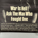 1960s War is Hell! Vietnam War Protest Poster | AS IS