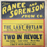 1930s Traveling Show Broadside Poster Featuring Four Nights of Serial Films - Depression Era Posters - Rare Historical Document - AS IS