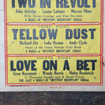 1930s Traveling Show Broadside Poster Featuring Four Nights of Serial Films