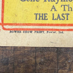 1930s Traveling Show Broadside Poster Featuring Four Nights of Serial Films