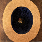 Antique Young Bros Porkpie Hat with Mixed Felt and Straw | 7 3/8