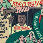 Rare 1980s Political Union Protest Shirt with Nelson Mandela