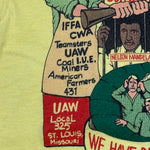 Rare 1980s Political Union Protest Shirt with Nelson Mandela