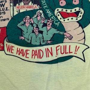 Rare 1980s Political Union Protest Shirt with Nelson Mandela