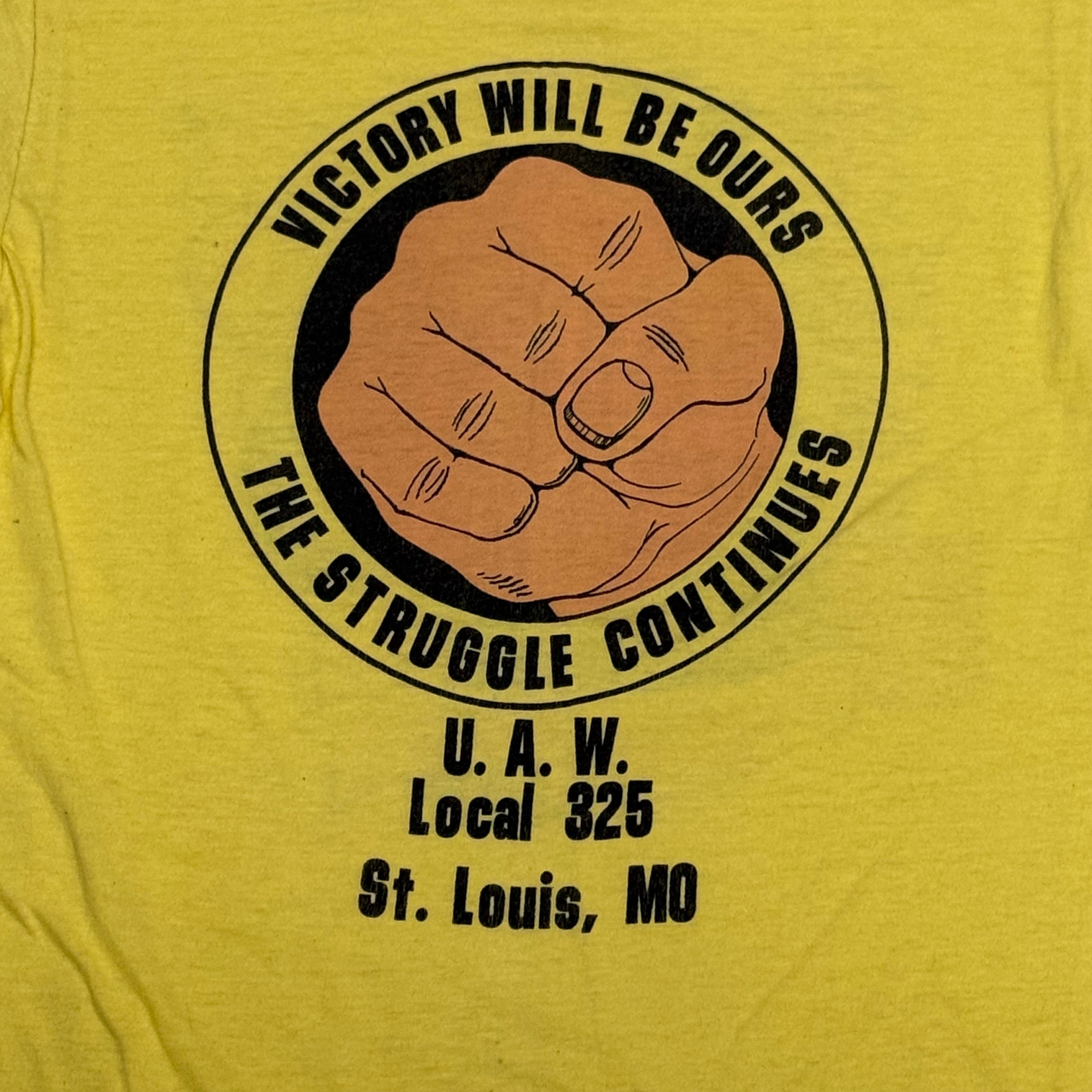 Rare 1980s Political Union Protest Shirt with Nelson Mandela