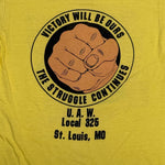 Rare 1980s Political Union Protest Shirt with Nelson Mandela