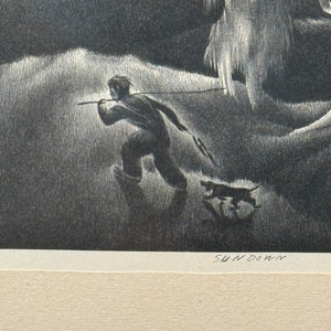 Bernard Steffen WPA Era Print Titled “Sundown” | Limited Edition