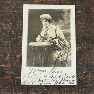 Antique Palm Reader RPPC with Handwritten Details and Cards