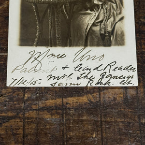 Antique Palm Reader RPPC with Handwritten Details and Cards