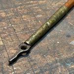 18th Century Bludgeon Malacca Cane with Bone Top and Long Ferrule - 1700s Walking Stick - Rare Cobblestone Canes - Rare Weapon Canes - 33”
