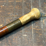18th Century Bludgeon Malacca Cane with Bone Handle