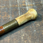 18th Century Bludgeon Malacca Cane with Bone Handle