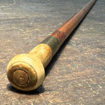 18th Century Bludgeon Malacca Cane with Bone Handle
