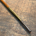 18th Century Malacca Cane with Detailed Brass Top Ferrule