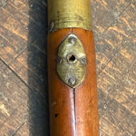 18th Century Malacca Cane with Detailed Brass Top Ferrule