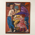 1940s Expressionist Bohemian Artwork on Board | 50” x 30”