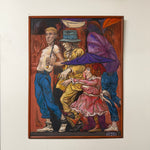 1940s Expressionist Bohemian Artwork on Board | 50” x 30”