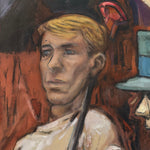 1940s Expressionist Bohemian Artwork on Board | 50” x 30”